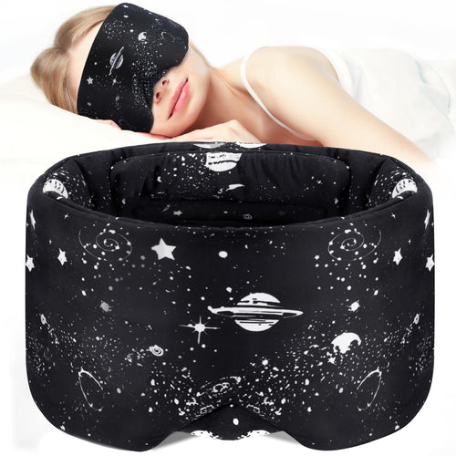 LOVE EYE Sleep Mask Ice Silk Sleep Mask for Side Sleeper Eye Masks for Sleep Sleep Masks for Women Men Blackout Soft Adjustable Band Ideal Gift