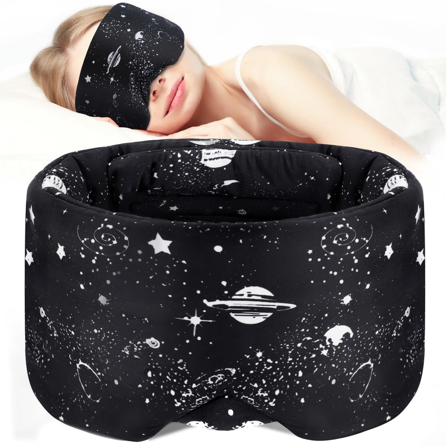 LOVE EYE Sleep Mask Ice Silk Sleep Mask for Side Sleeper Eye Masks for Sleep Sleep Masks for Women Men Blackout Soft Adjustable Band Ideal Gift